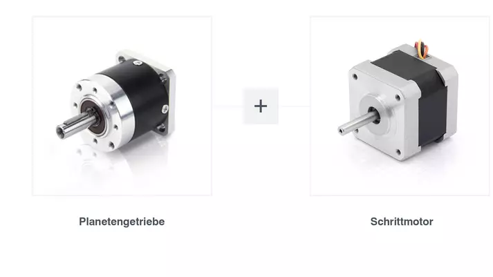 schrittmotor mit getriebe kombination