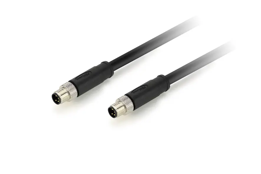 Connection Cable M8 Profinet / EtherNet/IP / Modbus TCP / EtherCAT Straight 0.5m | Nanotec