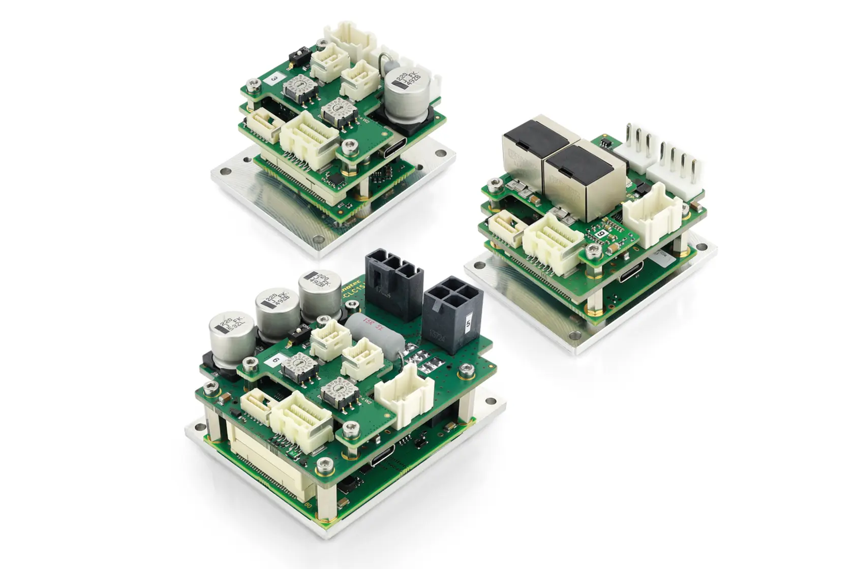 CLC servo drives from Nanotec: motor controllers for steppers and BLDCs with EtherCAT, CANopen, and Modbus RTU support.