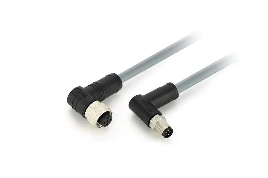 Connection Cable M12 CAN in/out Angled 5m | Nanotec