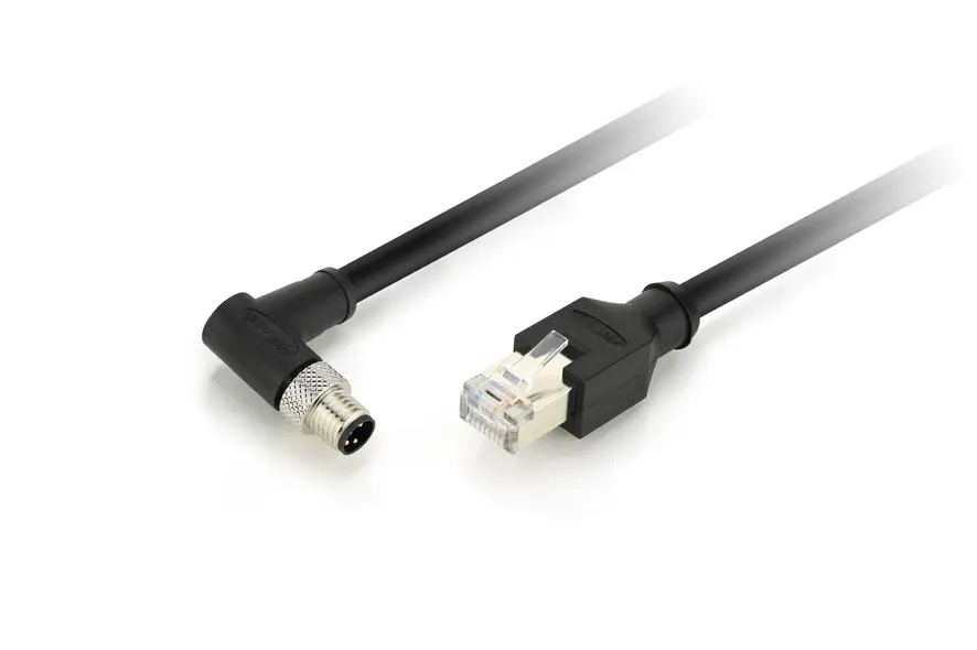 Connection Cable M8 Profinet / EtherNet/IP / Modbus TCP / EtherCAT Angled 2m | Nanotec