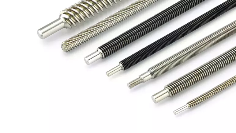 Stepper motor leadscrews with trapezoidal or ACME thread